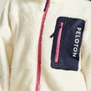 Peloton Sherpa Teddy Jacket in off-white color in size small.